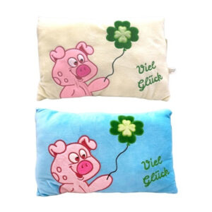 bunter Polster mit Schweinchen Motiv klein sort.