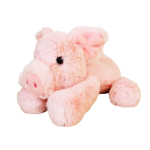 liegendes Plüschschweinchen