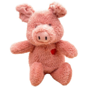 Plüschschwein mit gesticktem Herzen