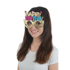 "Happy New Year" Brille sort.