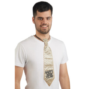 "Happy New Year" Krawatte sort.