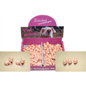2er Box Gummischweine stehend und liegend sort.