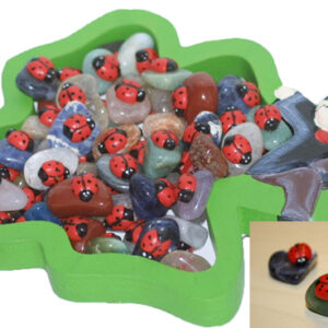 Box mit Käfern auf Glücksstein (83003)