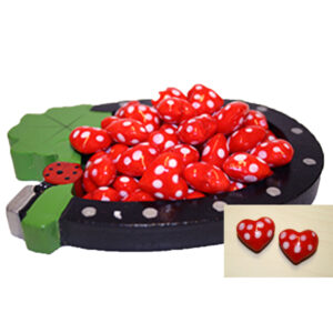 Box mit Herzen "Pilzoptik" (82665)