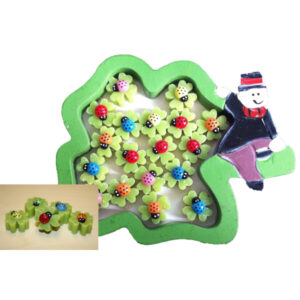 Box mit Kleeblättern aus Schafmilchseife (85602)