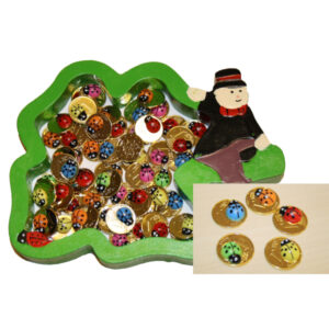 Box 24 Karat vergoldeter Cent mit Käfer (85400)