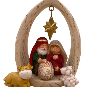 Krippe mit goldenem Stern