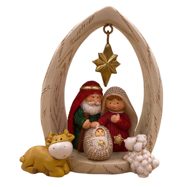 Krippe mit goldenem Stern