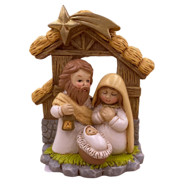 Heilige Familie vor Stall