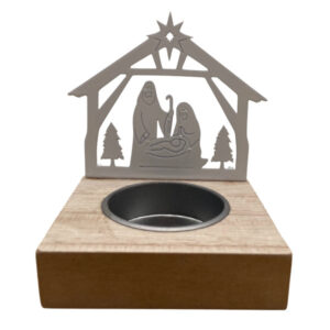 Teelichthalter Krippe