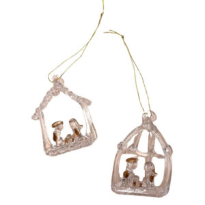 Krippenanhänger aus Glas