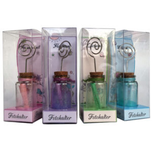 Glücksgläschen Fotohalter sort.