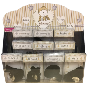 Engelsglücksmünze mit Samtsäckchen