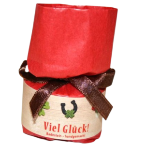 Badestein "Glücksbringer" handgemacht Display